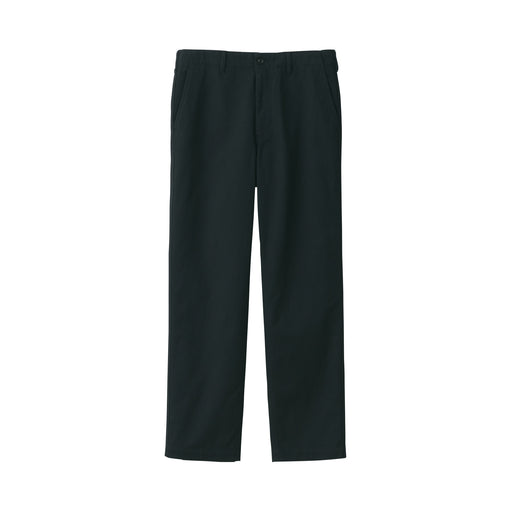 Men's Washed Chino Wide Pants Black MUJI