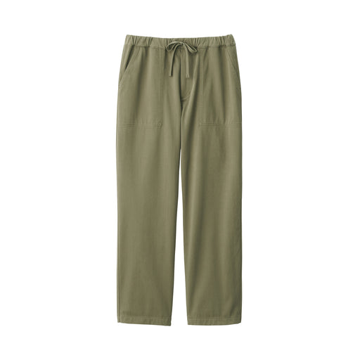 Men's Stretchy Jersey Baker Trousers Dark Green MUJI