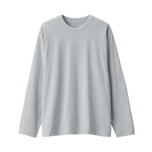 Men's Jersey Crew Neck Long Sleeve T-Shirt Gray MUJI