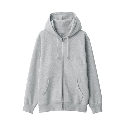 Men's Sweatshirt Full Zip Hoodie Gray MUJI