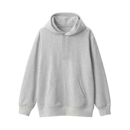 Men's Slub Jersey Sweat Pullover Hoodie Gray MUJI