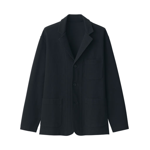 Men's Double Knitted Jacket Black MUJI