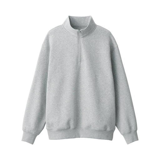 Men's Half Zip Sweatshirt Gray MUJI