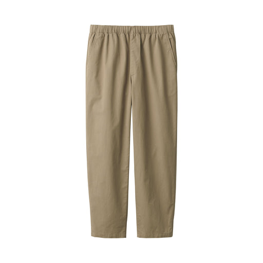 Men's Washed Cotton Easy Pants Beige MUJI