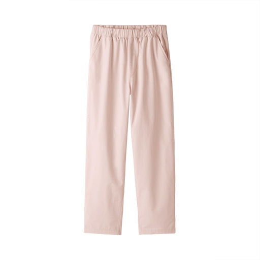 Women's Washed Cotton Easy Tapered Pants Pink MUJI