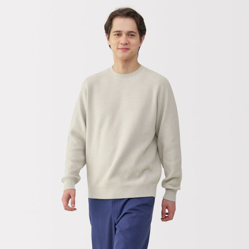 Men's Ribbed Crew Neck Sweater MUJI