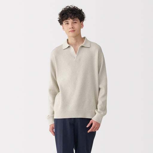 #25SS +CAN Men's Ribbed Skipper Pullover AA0SK25S MUJI