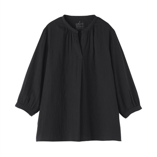 Women's Kapok Blend Double Gauze Tunic Black MUJI