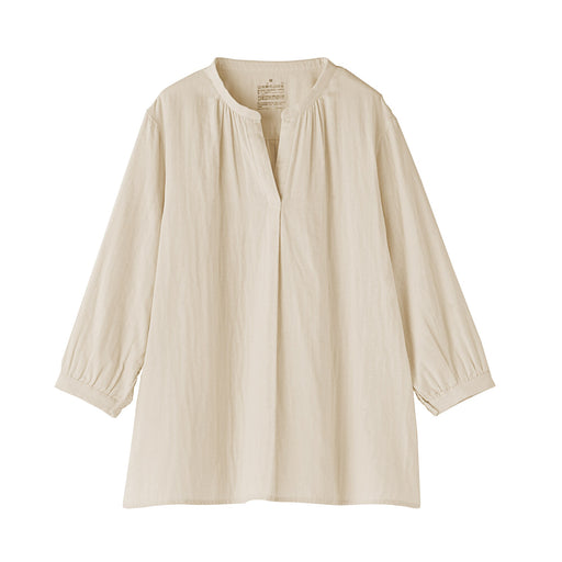 Women's Kapok Blend Double Gauze Tunic Natural MUJI