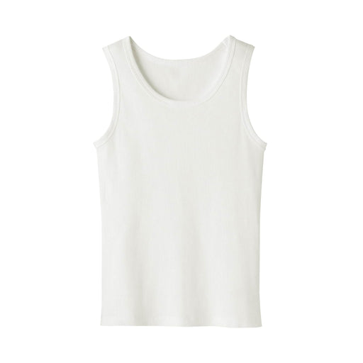 Women's Stretch Ribbed Tank Top Off White MUJI