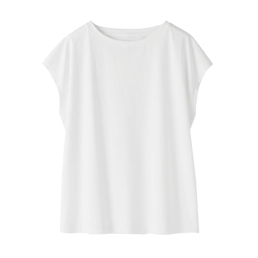 Women's Jersey French Sleeve T-Shirt White MUJI