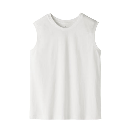 Women's Jersey Sleeveless T-Shirt White MUJI