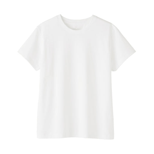 Women's Jersey Crew Neck Short Sleeve T-Shirt White MUJI