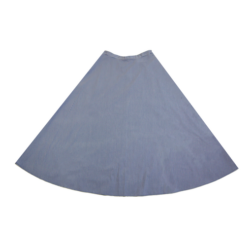 Women's Quick Dry Broadcloth Flared Patterned Skirt Blue Stripe MUJI