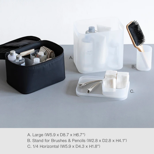 Polypropylene Makeup Box Large (W5.9 x D8.7 x H6.7") MUJI