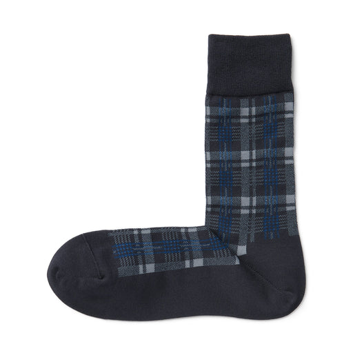 Right Angle Patterned Business Socks Dark Gray Pattern MUJI