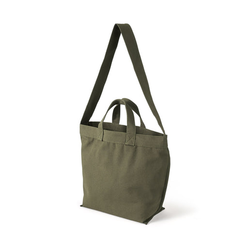 2-Way Canvas Tote Bag Khaki Green MUJI