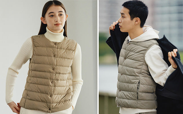 Muji store down vest