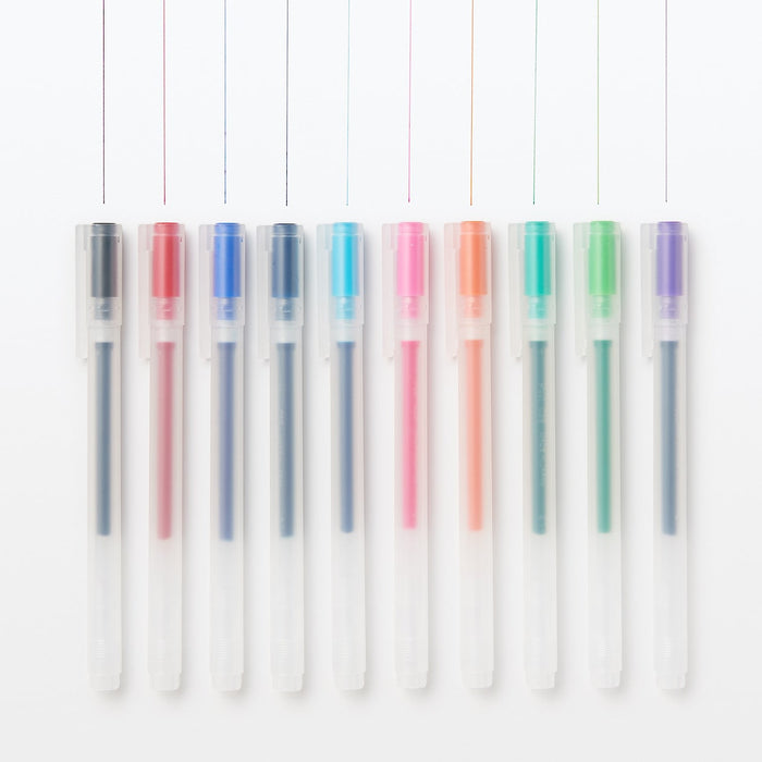 Multi Colors Gel Ink Pen Cute Warm Color Style Pin Type 10 Set