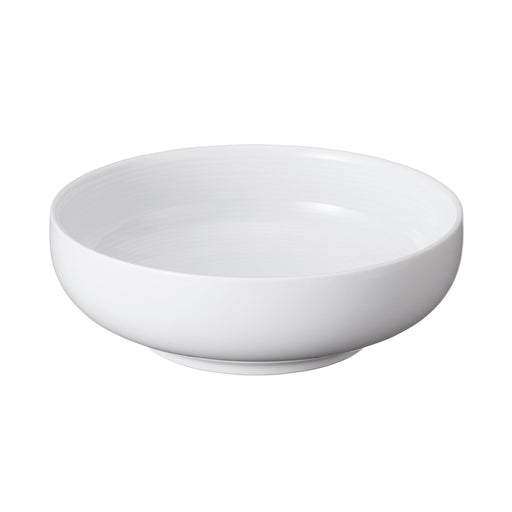 White Porcelain Shallow Bowl Large MUJI