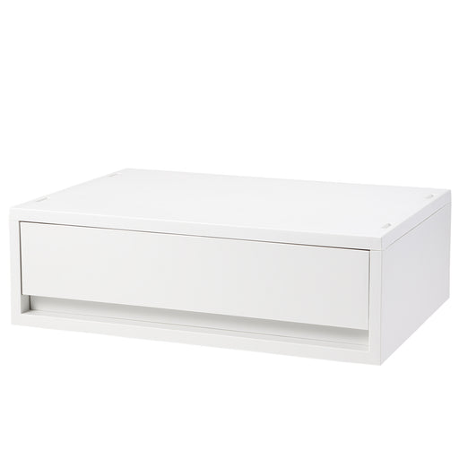 Polypropylene Case Drawer Wide Shallow White Gray MUJI