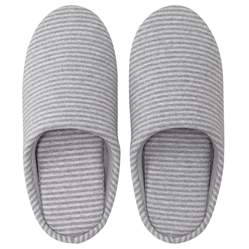 Jersey Knitted Cushion Slipper Gray Border MUJI