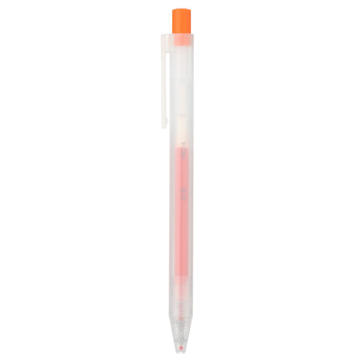 Smooth Gel Ink Knock Type Ballpoint Pen 0.5mm Orange MUJI