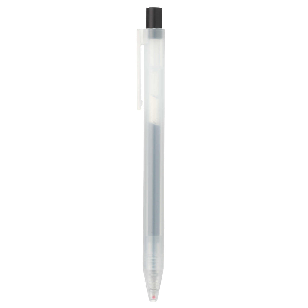 MUJI Gel Ink Ballpoint Pen Smoothly Knock Type Brown Water Based 0.5mm 5 Set