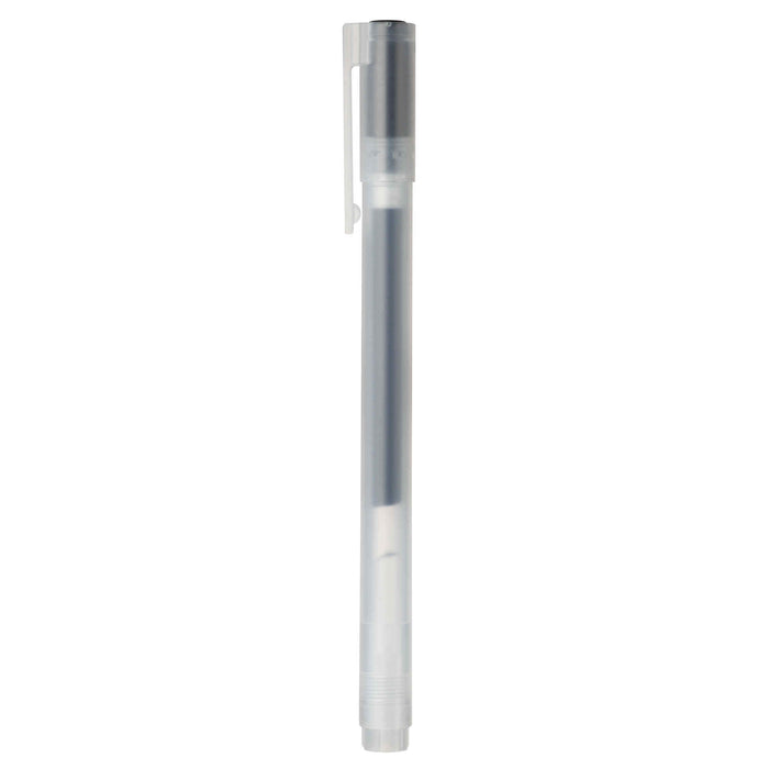 Muji Smooth Gel Ink Ballpoint Pen Knock Type 10-Pieces Set, 0.5 mm Nib  Size, Black 