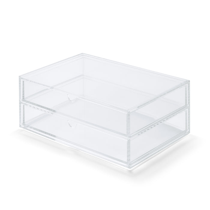 2 Drawer MINI DESK DRAW Storage Tray Office/Home Organizer Jewellery Box  Plastic