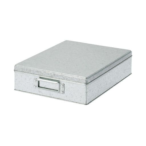 Tin Box Large 10.2" x D14.6" x H3.3" MUJI