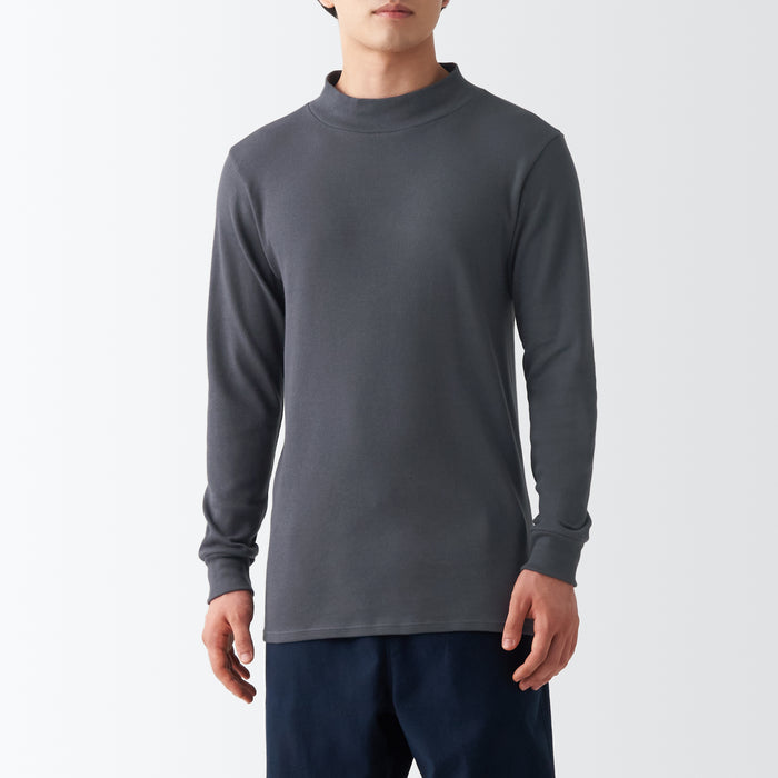 Men\'s Warm Mock | Neck MUJI USA T-Shirt Innerwear Long | Sleeve