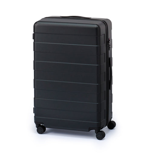 Adjustable Handle Hard Shell Suitcase 88L | Check-In Black MUJI