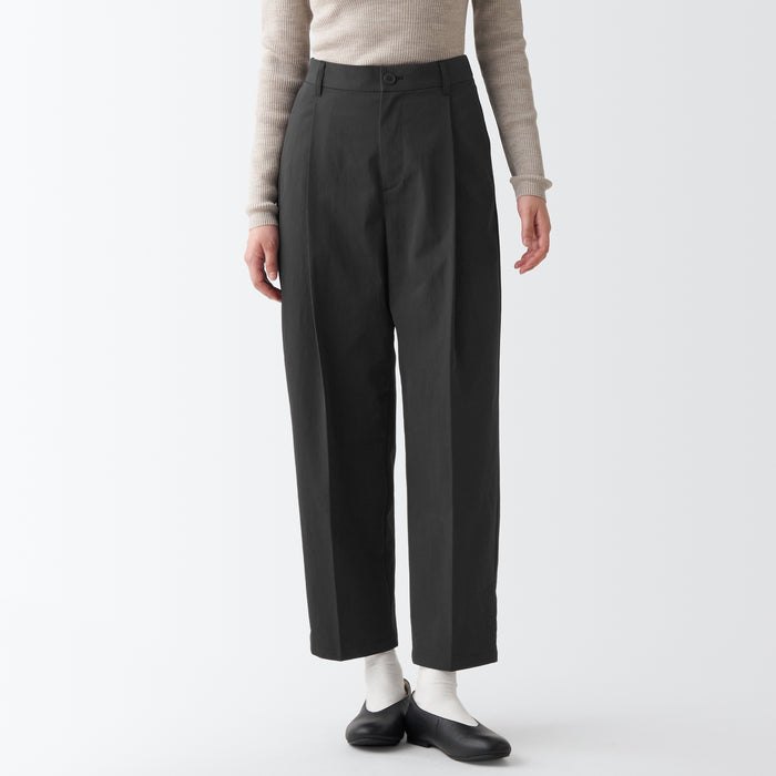 Women's Water Repellent Stretch Tuck Wide Pants | MUJI USA