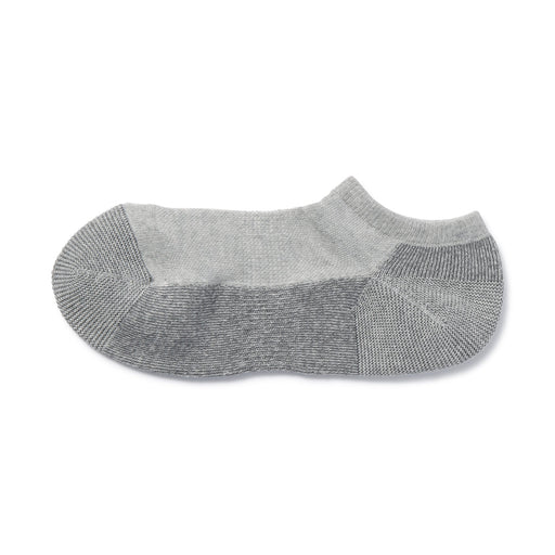 Right Angle Pile Sneaker Socks 23-30cm Gray Pattern MUJI