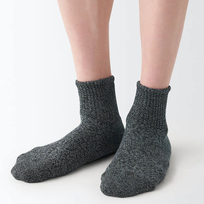 Right Angle Pile Short Socks | Unisex Ankle Socks | MUJI USA