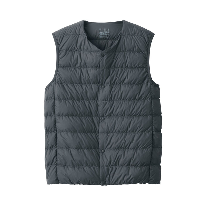 Men's Recycled Nylon Lightweight Collarless Down Vest