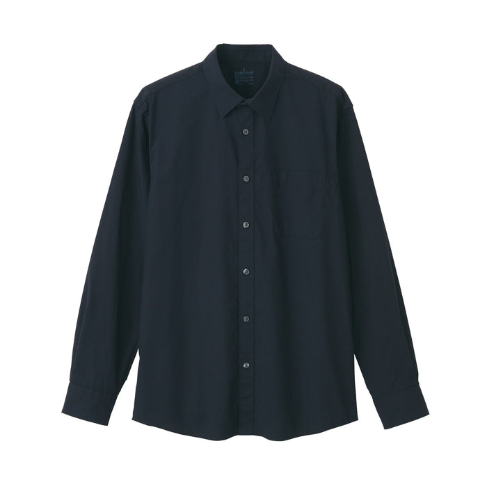 Men's Washed Broad Long Sleeve Shirt | Men's Cotton Shirt | MUJI USA