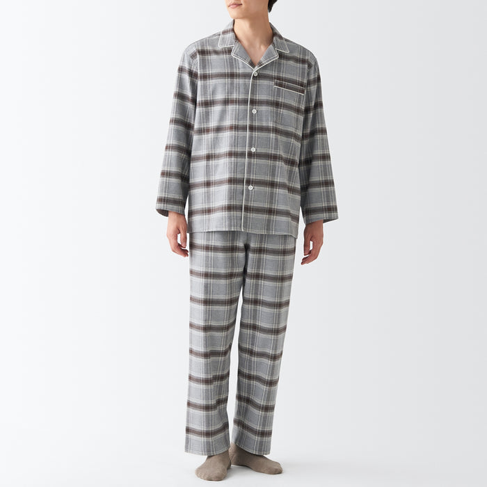 Men's Side Seamless Flannel Pajamas | Pajamas & Loungewear | MUJI USA