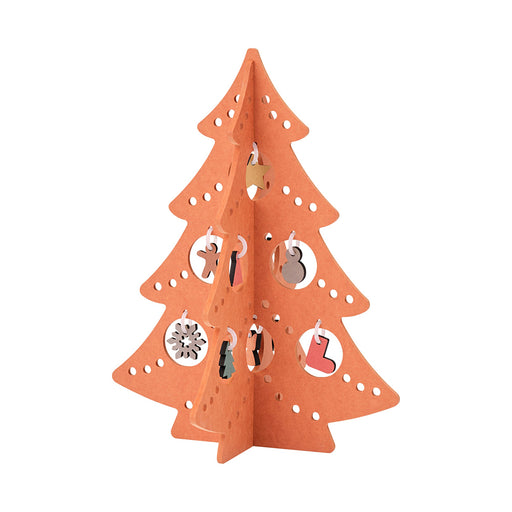 Color MDF Christmas Tree - Orange - Large MUJI