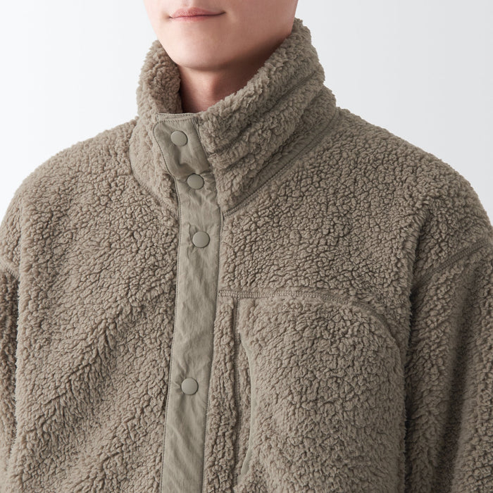Men's Windproof Fleece Jacket | Knit Fleece | MUJI USA