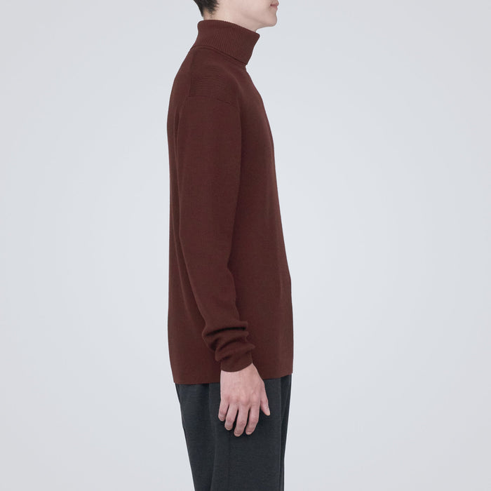 Men's Washable Ribbed Turtle Neck Sweater