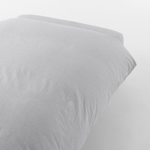 Washed Cotton Duvet Cover Gray MUJI