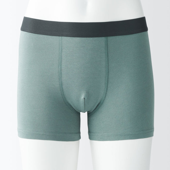 Green jersey-knit boxers, Men's underwear