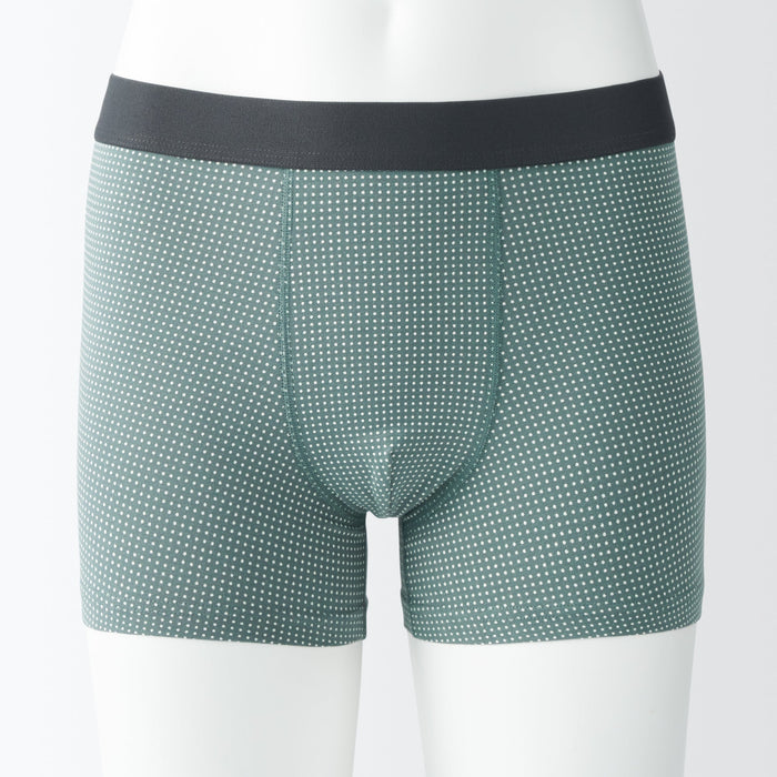 Green jersey-knit boxers, Men's underwear