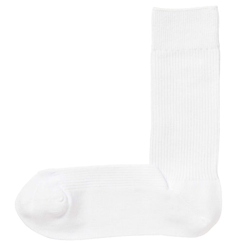 Right Angle Ribbed Socks White MUJI